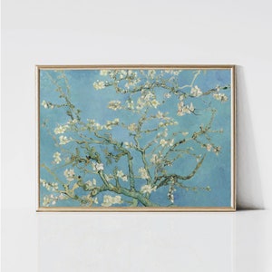 Vincent van Gogh Almendro en flor / Pintura de flores impresionista / Estampado floral de primavera japonés / Arte de pared imprimible / Descarga digital