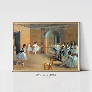 Edgar Degas - Vestíbulo de danza en la ópera / Retrato de bailarina impresionista / Impresión de danza de ballet / Arte mural imprimible / Descarga digital