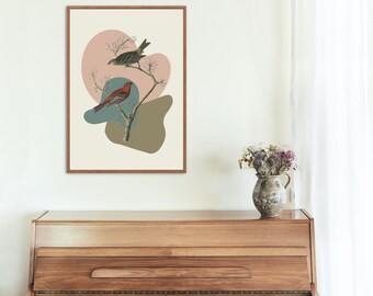 Bird wall art , Boho art , Boho bird art , bird decor , nature art ,  printable wall art , bird print , neutral wall art