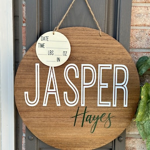 Baby Hospital Door Hanger | Baby Gift | Baby Boy Hospital Sign | Baby Gift Idea | Baby Shower Gift | Gender Neutral Baby Sign | Nursery