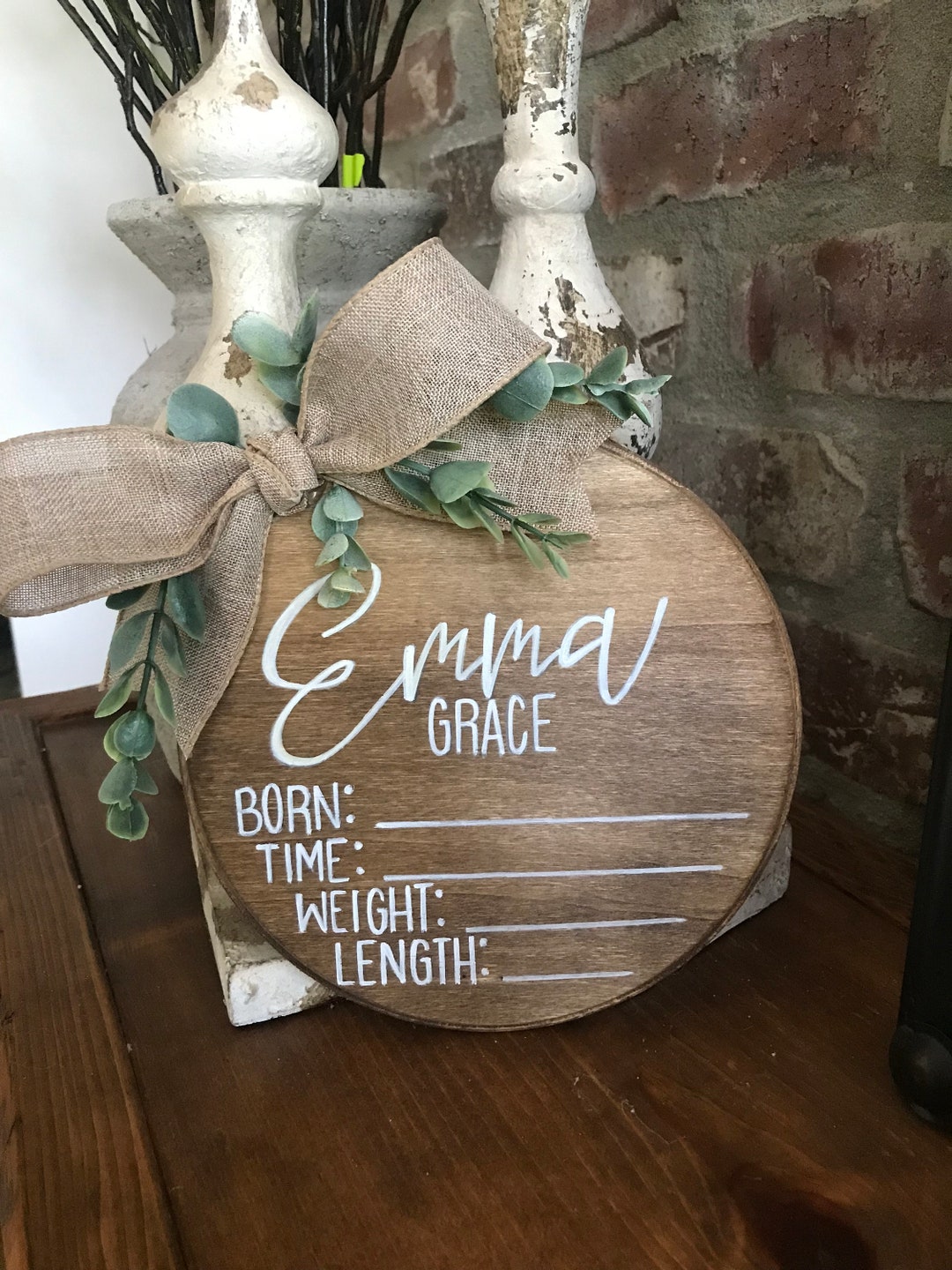 Newborn Baby Birth Announcement | Hospital Sign | Baby Announcement ...