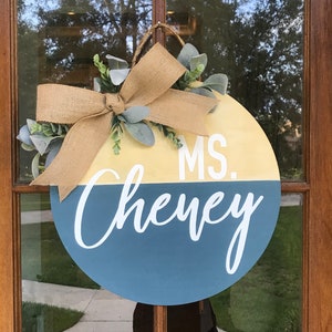 Teacher Classroom Door Sign | Teacher Gift | Teacher Appreciation | Teacher Door Hanger | Back to School Gift | Classroom Decor