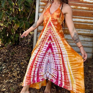 Psychedelic Dress. Halter - Etsy