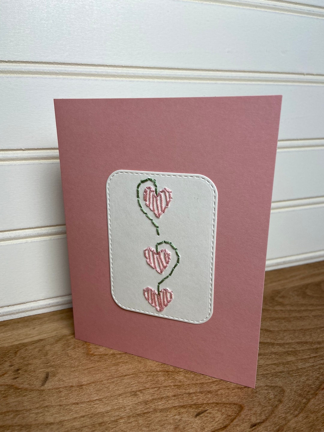 Handembroidered Gift Card Physical Card Notecard Floral Etsy
