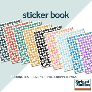 Digital Sticker Book | Goodnotes Element Collection | PDF Goodnotes Template | Pre-cropped pngs