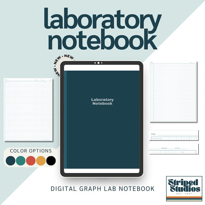 Digital Laboratory Notebook | Template Goodnotes Notability | Research ...