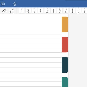 Puede incluir: Un bloc de notas blanco con l&iacute;neas y cuatro pesta&ntilde;as de colores en el lado derecho. Las pesta&ntilde;as son naranja, rojo, azul oscuro y verde azulado.