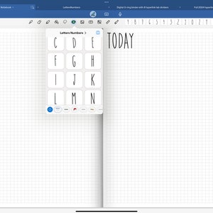 Puede incluir: Una aplicaci&oacute;n de planificaci&oacute;n digital abierta en la pantalla de una tableta. La aplicaci&oacute;n muestra una p&aacute;gina cuadriculada con la palabra "TODAY" escrita en la parte superior. La aplicaci&oacute;n tambi&eacute;n tiene un teclado con las letras C a N.