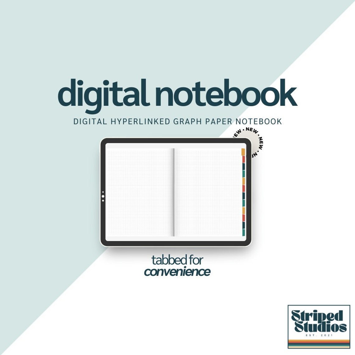 Digital Graph Paper Journal Template Goodnotes Notability 12 Hyperlink ...