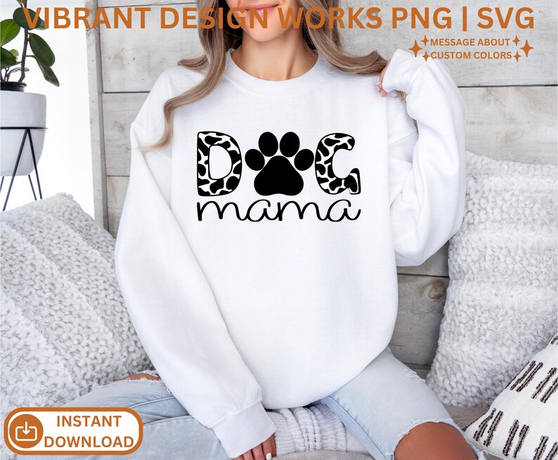 Dog Mom Svg, Png | Cute Svg, Png | Instant Download | Sublimation File ...