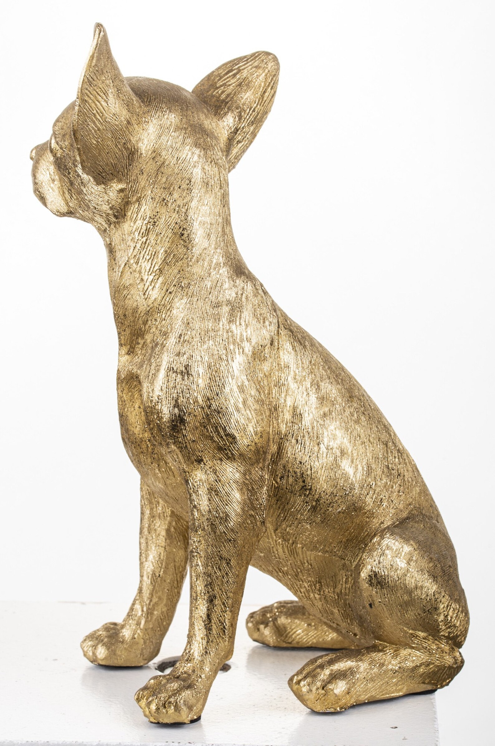 multi colored chihuahua statue