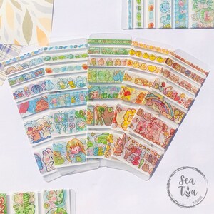 Leuke washi-tape-voorbeelden, decoratieve tape, geweldig voor bujo, cartoontapes, washi-tape van SeaTeaPlanner