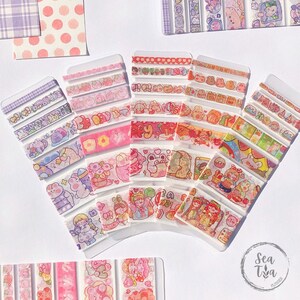 Leuke washi tape-monsters, decoratieve tape voor bujo, cartoontapes van 50 cm met kleurbereik om uit te kiezen door SeaTeaPlanner