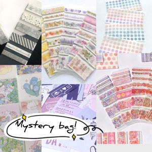 Scrapbooking Mystery Bag, Journal Supplies, Washi Tape Samples, Cute Stickers, Surprise bag for Crafting, Bargain Bujo Stationery