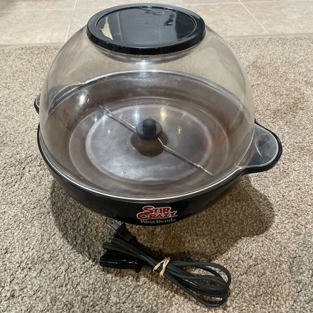 West Bend STIR CRAZY 6 Qt Electric Dome Popcorn Popper USA Vintage