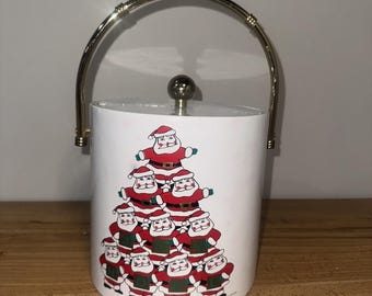 Culver Yule Bear Ice Bucket Vintage Vinyl Rare Find Teddy Bear