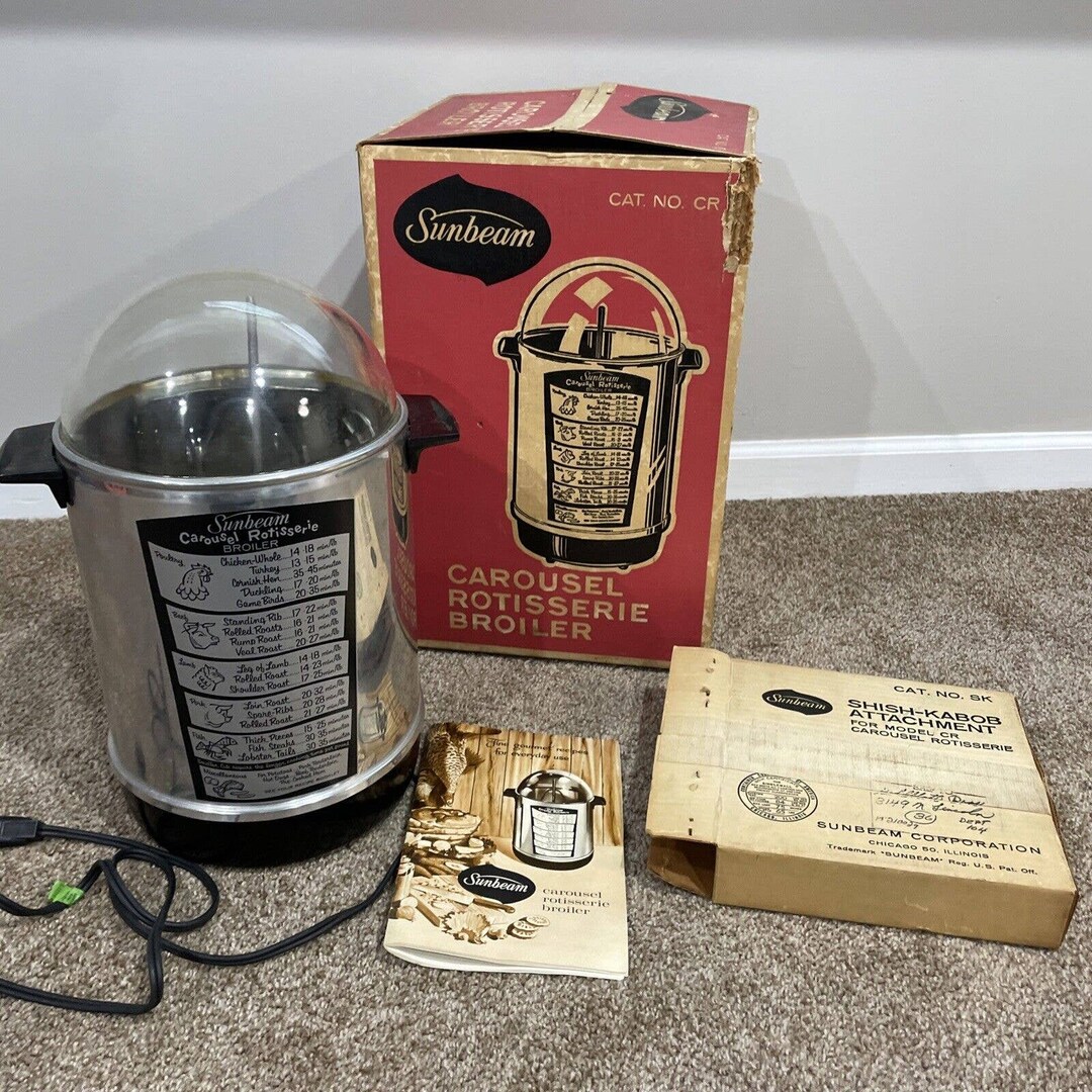 Vintage Sunbeam Carousel Rotisserie Broiler Model CR With Box Etsy