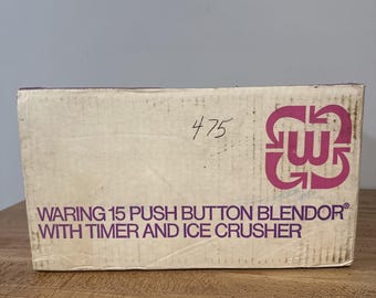 VTG NOS Waring 15 Push Button Blender W/ Timer And Ice Crusher Chrome ST-16 1197