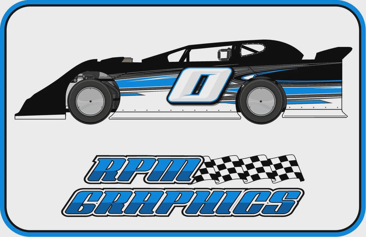Race Car Wrap Graphic Vinyl Wrap Late Model Street Stock Dirt Imca Owm ...