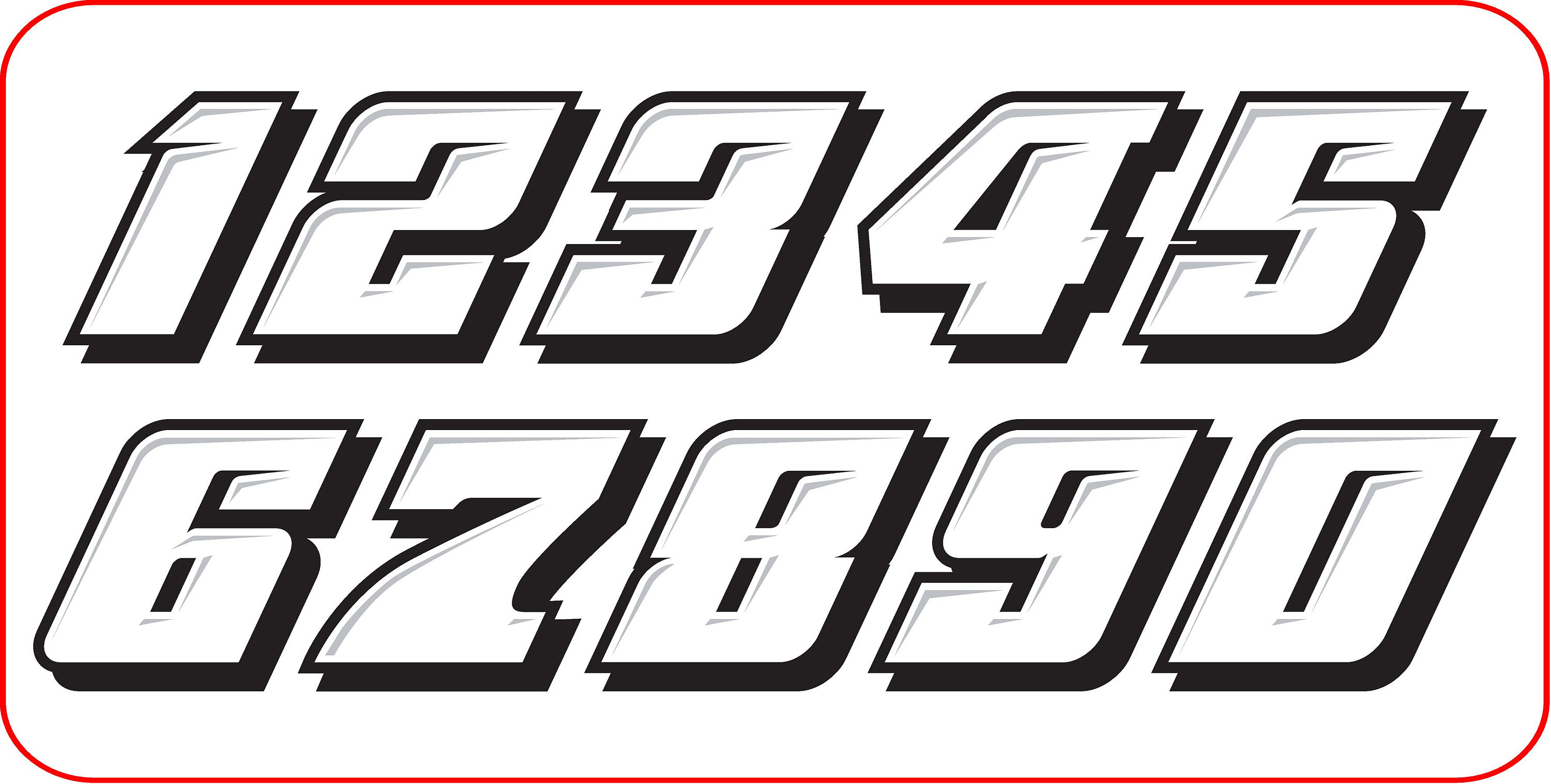Free Race Car Number Fonts Vector Vector Number Pack - vrogue.co