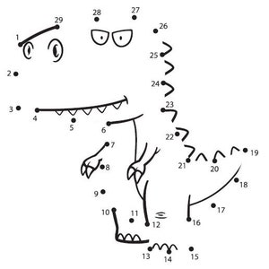 20 - Dinosaur (connect the Dots) - Etsy