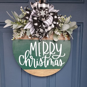 merry christmas door hanger | christmas front door decor | christmas sign | christmas decor | christmas door wreath | christmas door hanger