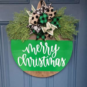 merry christmas door hanger | christmas front door decor | christmas sign | christmas decor | christmas door wreath | christmas door hanger