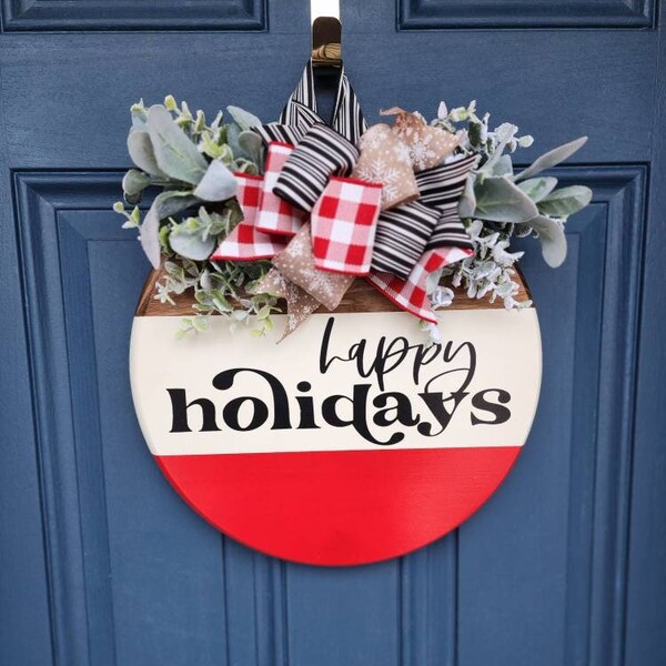 Holiday Door Hanger Etsy
