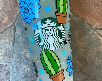 Starbucks Cactus Cup | Starbucks Succulent Cup | Starbucks Plant Cup | Plant Lover Cup | Cactus Cup | Succulents Cup | Boho Starbucks Cup