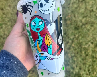 Jack Skellington Starbucks Cup, Nightmare before Christmas cup, Halloween cup, Jack Halloween tumbler, Jack Skellington cup, skeleton