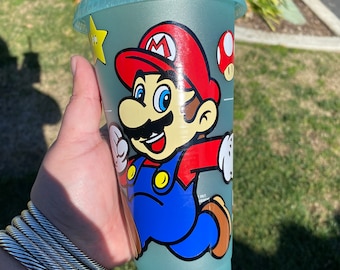 Super Mario Starbucks Cup | Mario Bros Starbucks Cup | Mario Plumber Cup | Super Bros Starbucks Cup | Nintendo Bros | Super Mario Theme