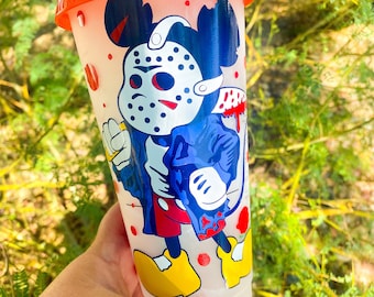 Jason Voorhees | Mickey Mouse | Friday 13th | Horror Themed Disney | Halloween Theme Cups | Slasher Mickey | Slasher Jason | Horror Cups