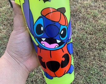 Pumpkin Stitch Cup | Starbucks Stitch Cup | Stitch Cup | Halloween Stitch Cup | Stitch Starbucks Cup | Starbucks Cold Cup | Stitch Theme Cup