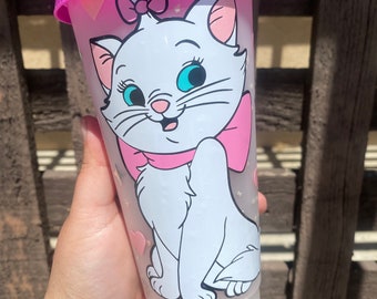 Disney Marie Cat Pink Cold Cup | Aristocrats Cup | Confetti Cold Cup Marie