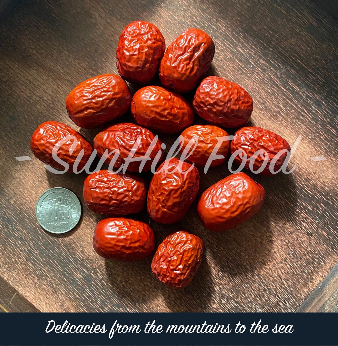 Dried JUJUBE RED DATES Gong Zao Tiny Seeds100 Natural Etsy