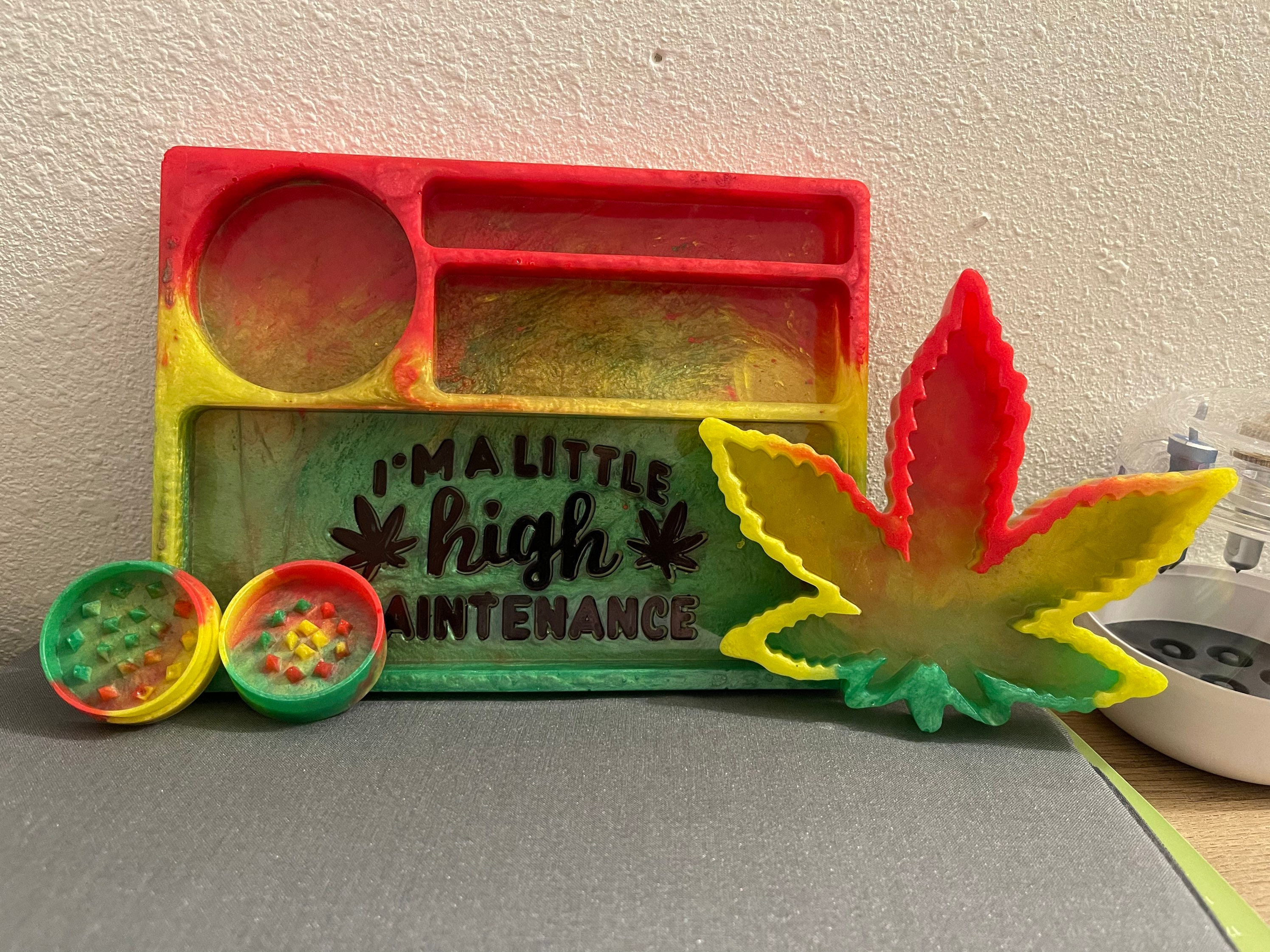 Rolling Tray Ash Tray & Grinder Etsy