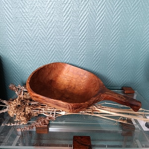 Antique French countryside wooden butter mixing spoon