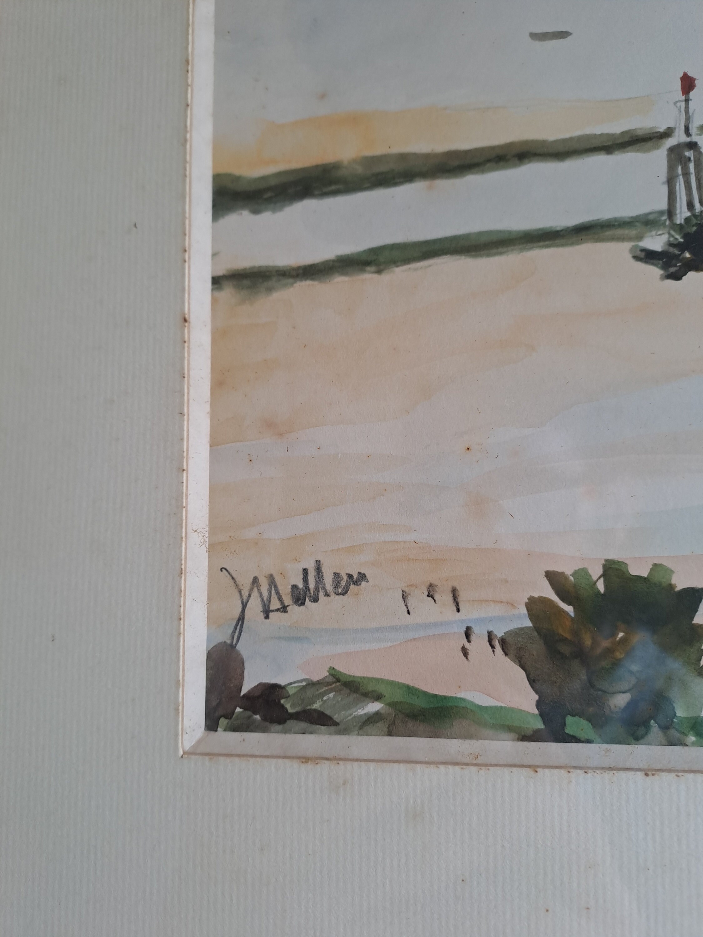 Jean Helleu 18941985 Trouville Marine Watercolor Signed France