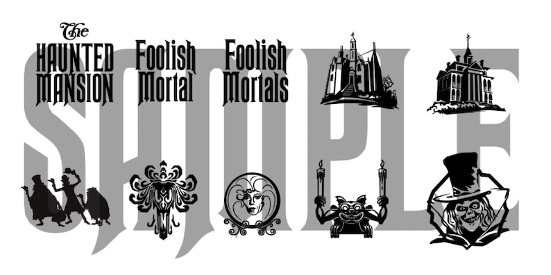 Haunted Mansion Nail Decals image 2