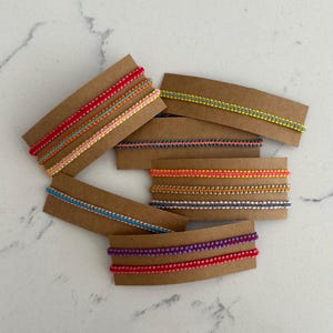 Thin Handmade Adjustable Friendship Bracelet, Outer Banks Style friendship bracelet, Bracelet for woman, Bracelet set, Leme surf bracelet