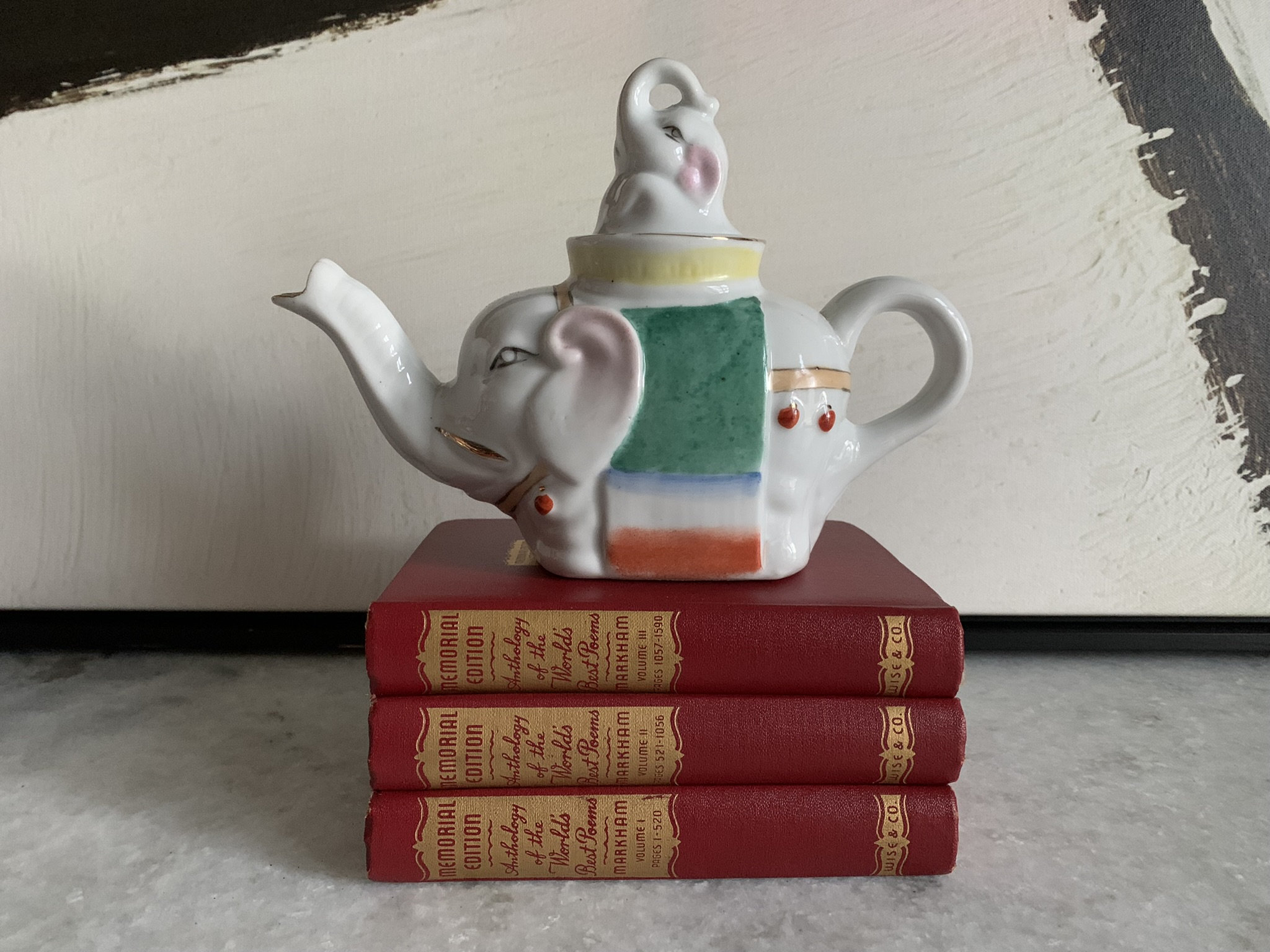 Vintage Elephant Teapot Ceramic Chinoiserie Teapot Chinese Etsy