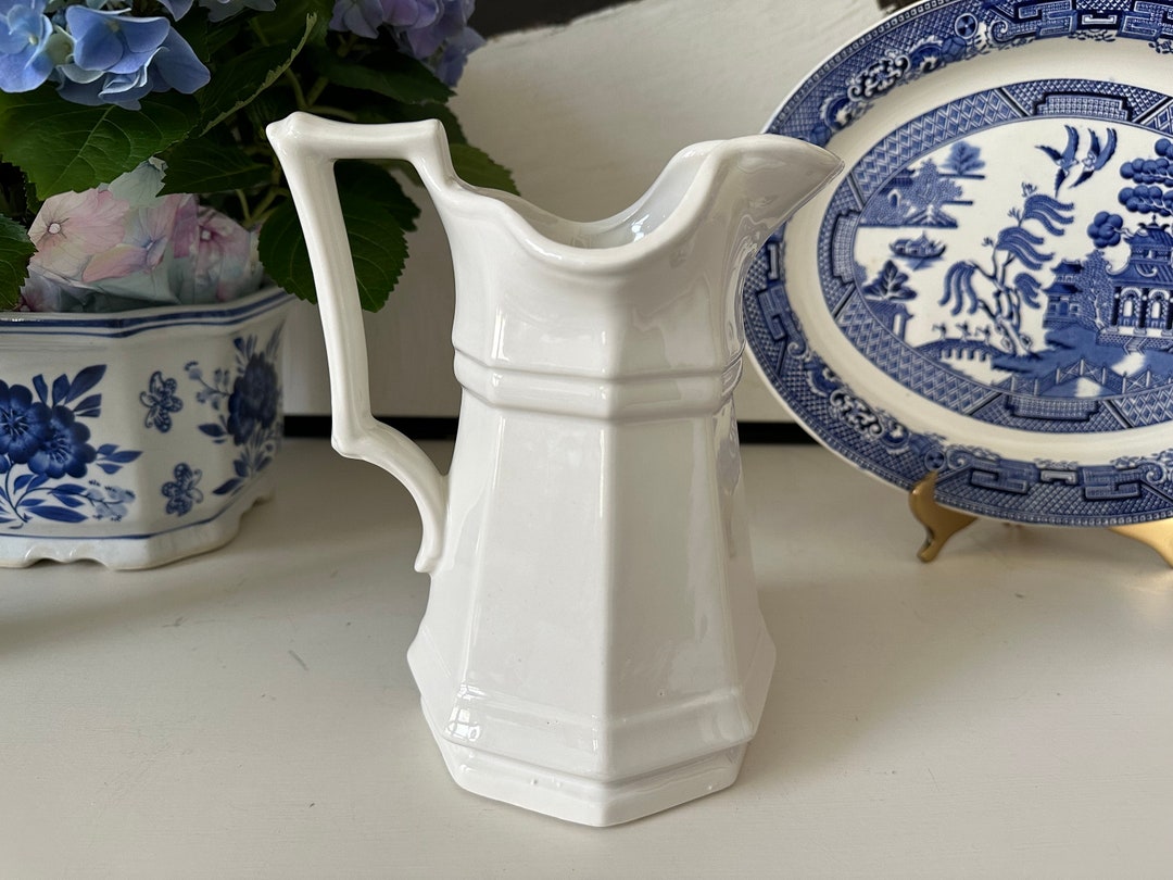 Vintage Red Cliff Ironstone Pitcher, Vase Ironstone Pottery Made in USA