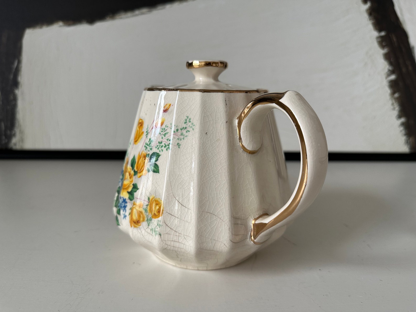 Vintage Sadler Teapot Yellow Roses by Sadler England Vintage Etsy