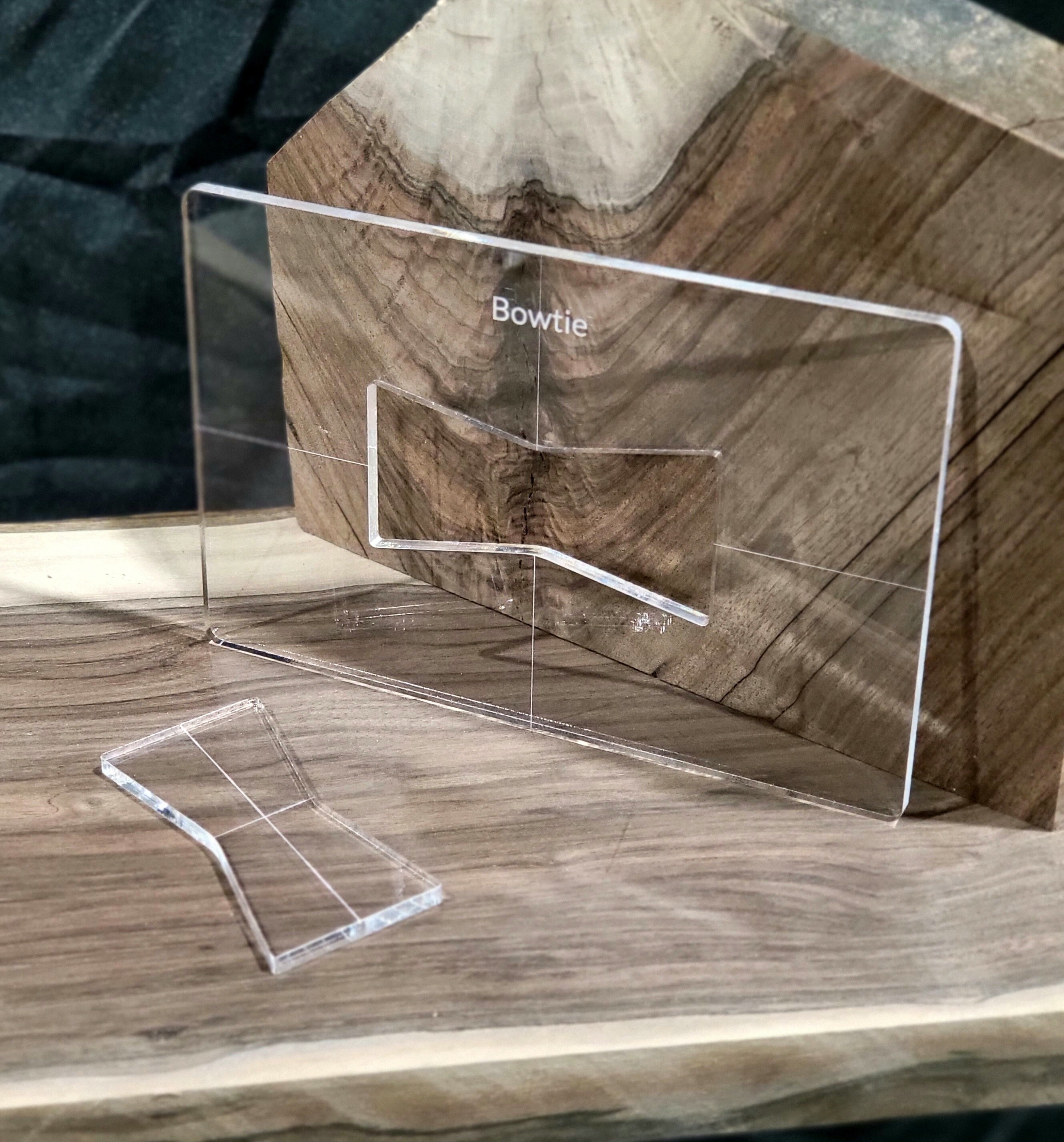 Laser Cut Router Templets or Jigs for Woodworking. Bowtie, Barbell, and ...