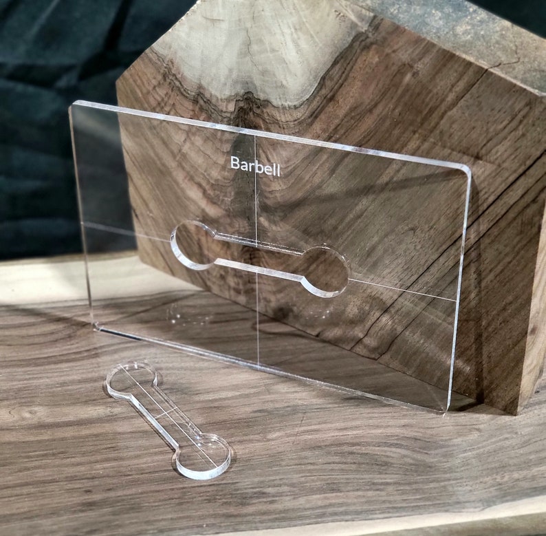 Laser Cut Router Templets or Jigs for Woodworking. Bowtie, Barbell, and ...