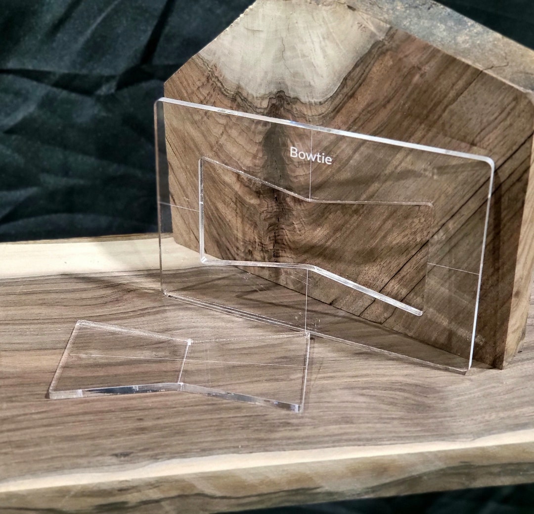 Laser Cut Router Templets or Jigs for Woodworking. Bowtie, Barbell, and ...