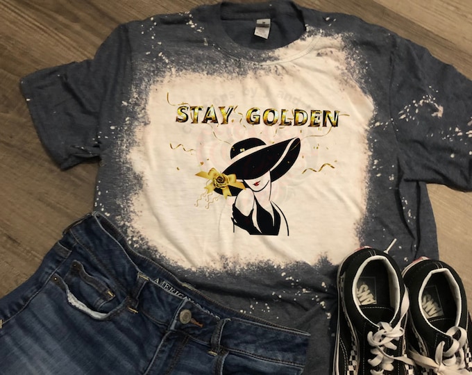 Featured listing image: Women's or girls bleached tee Stay golden