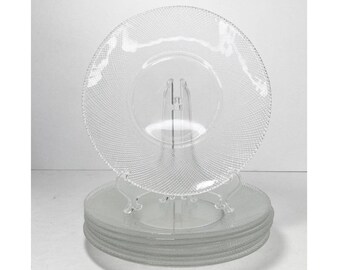 Cristal D’Arques-Durand LINEN, Set of 6 Salad Plates, 7 1/8”