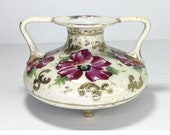 Antique Circa. 1880 s NIPPON Porcelain Moriage Footed Handpainted Floral Vase 7