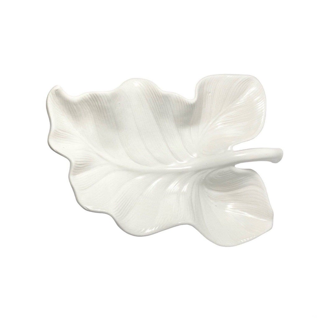 Mid-century 1960s Hull Pottery White Ivory Leaf-shaped Ceramic - Etsy